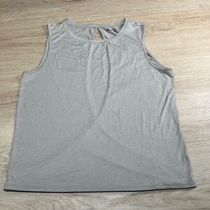 Athleta Light Gray Keyhole Back Top size S